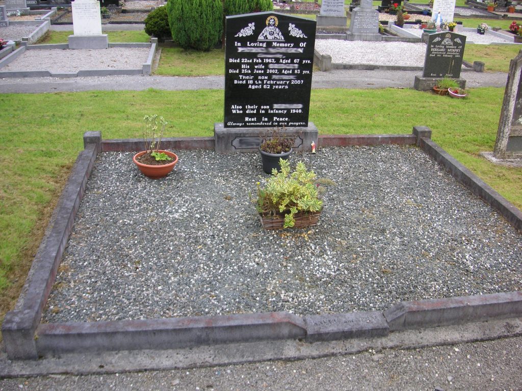 Before picture of grave plot